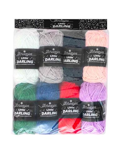 Confezione di 8 gomitoli Scheepjes Little Darling Sparkle