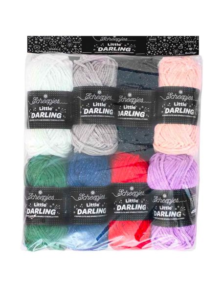 Confezione di 8 gomitoli Scheepjes Little Darling Sparkle