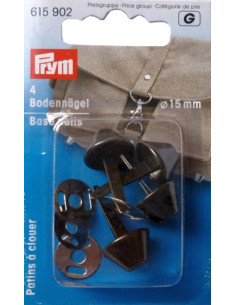 Set di 4 piedini per borse 15 mm - Argento antico