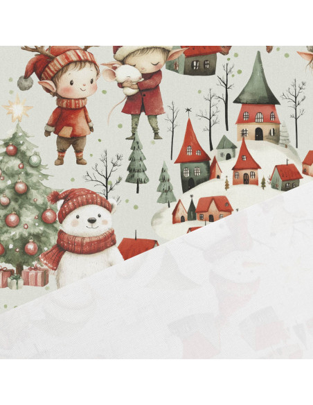 Tessuto cotone premium - Elfi di Natale