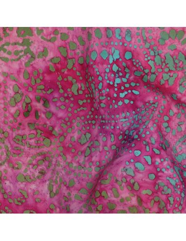Tessuto viscosa batik Kaona - Rosa