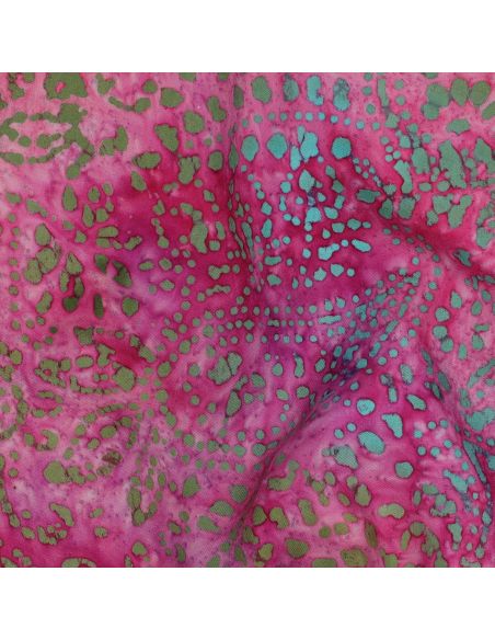 Tessuto viscosa batik Kaona - Rosa