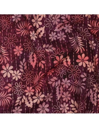 Tessuto viscosa batik Théa - Ciliegia