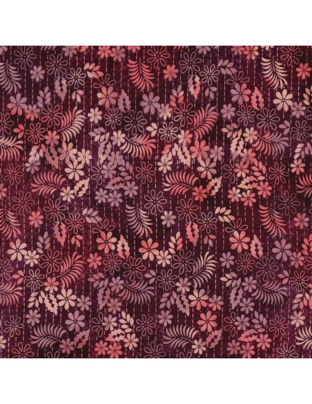 Tessuto viscosa batik Théa - Ciliegia