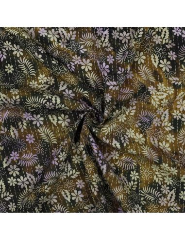Tessuto viscosa batik Théa - Verde