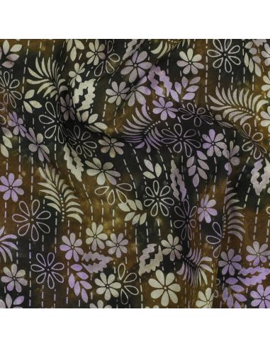 Tessuto viscosa batik Théa - Verde