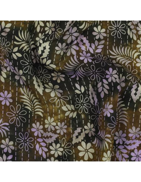 Tessuto viscosa batik Théa - Verde