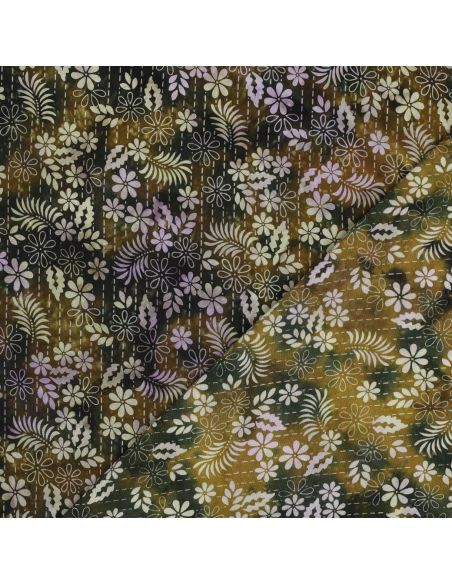 Tessuto viscosa batik Théa - Verde