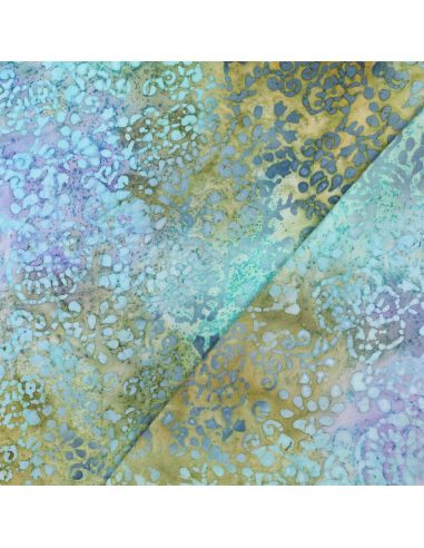 Tessuto viscosa batik Talia - Turchese