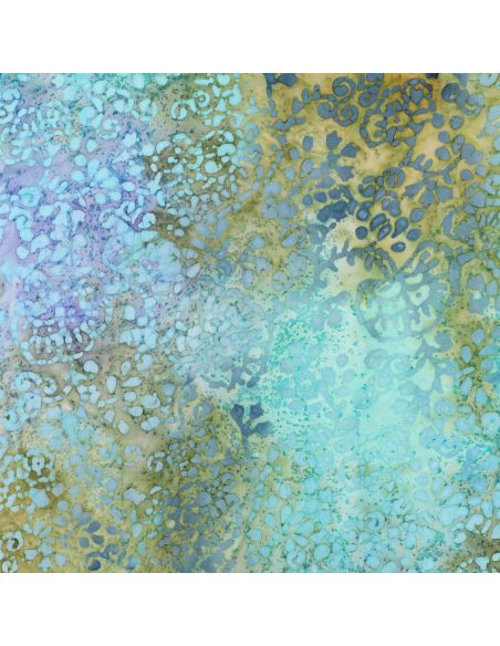 Tessuto viscosa batik Talia - Turchese