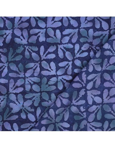 Tessuto viscosa batik Laguna - Blu marino
