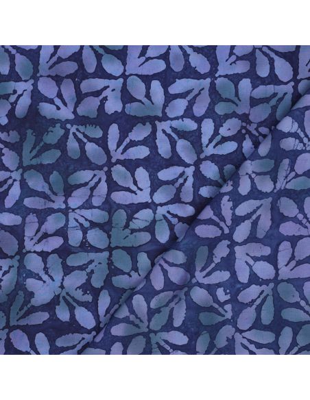 Tessuto viscosa batik Laguna - Blu marino