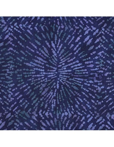 Tessuto viscosa batik Keona - Blu marino