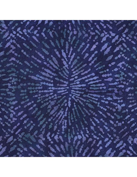 Tessuto viscosa batik Keona - Blu marino