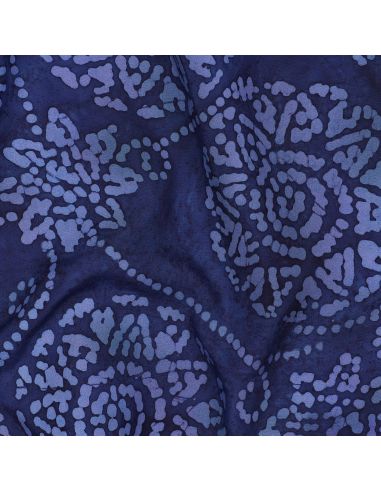 Tessuto viscosa batik Eliora - Blu marino
