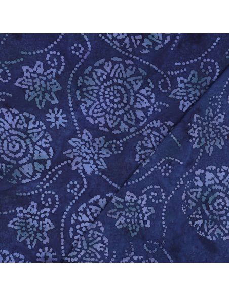 Tessuto viscosa batik Eliora - Blu marino