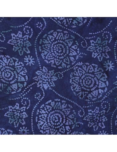 Tessuto viscosa batik Eliora - Blu marino
