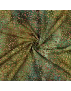 Tessuto viscosa batik Soléane - Verde
