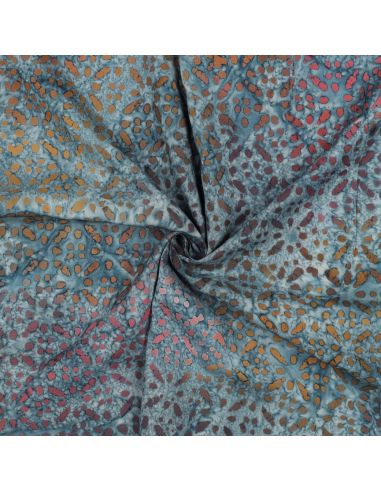 Tessuto viscosa batik Soléane - Blu