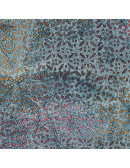 Tessuto viscosa batik Soléane - Blu