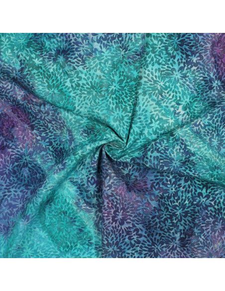 Tessuto viscosa batik Vaiana - Turchese