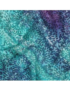 Tessuto viscosa batik Vaiana - Turchese 2