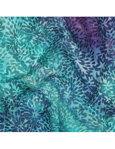 Tessuto viscosa batik Vaiana - Turchese