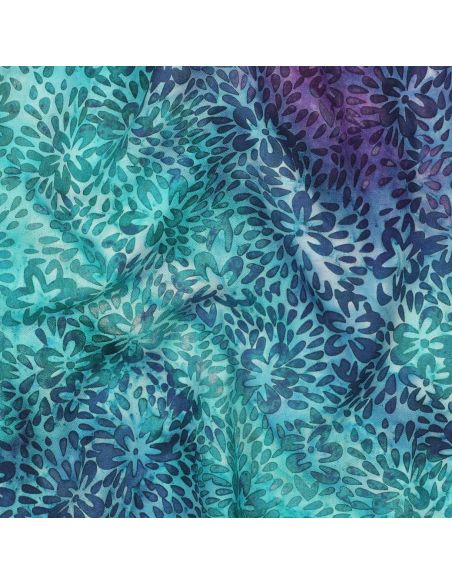 Tessuto viscosa batik Vaiana - Turchese