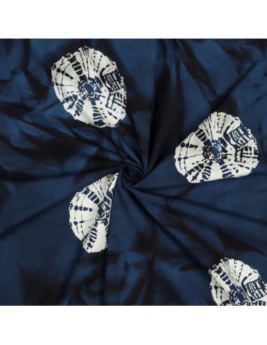 Tessuto cotone batik Solyne - Blu marino