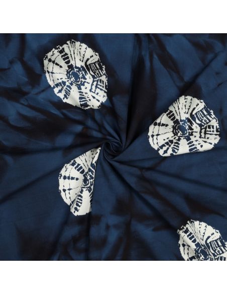 Tessuto cotone batik Solyne - Blu marino