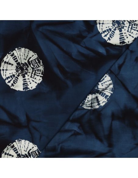 Tessuto cotone batik Solyne - Blu marino