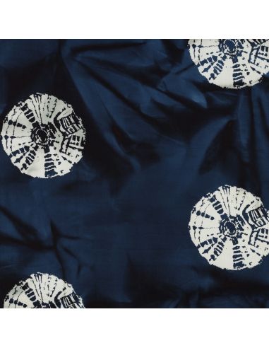 Tessuto cotone batik Solyne - Blu marino