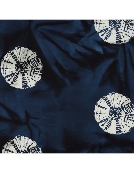 Tessuto cotone batik Solyne - Blu marino