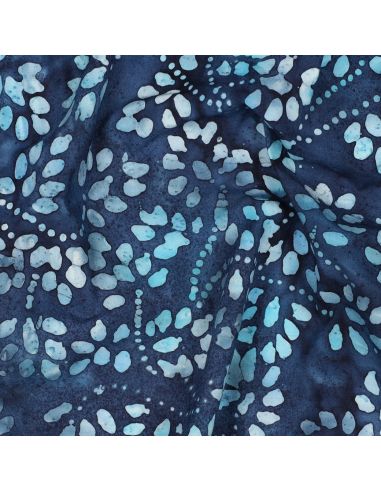 Tessuto cotone batik Isabelle - Blu marino