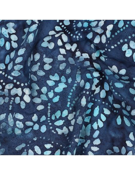 Tessuto cotone batik Isabelle - Blu marino