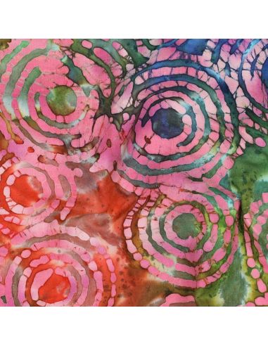 Tessuto cotone batik Fiji - Rosa