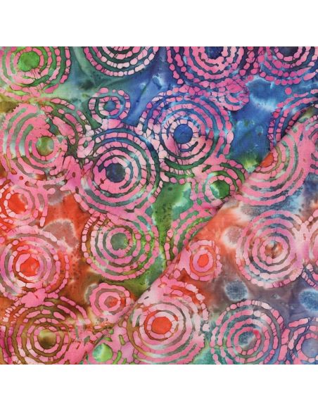 Tessuto cotone batik Fiji - Rosa