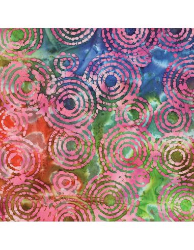Tessuto cotone batik Fiji - Rosa