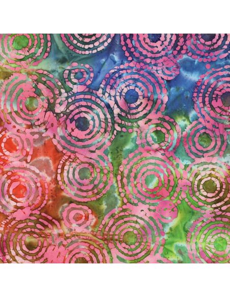 Tessuto cotone batik Fiji - Rosa