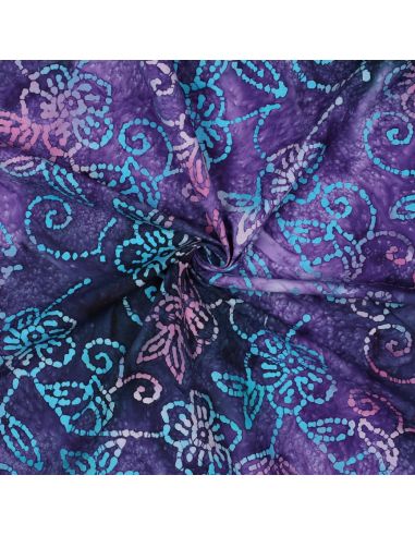 Tessuto cotone batik Comino - Viola