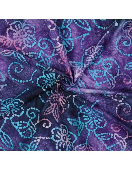 Tessuto cotone batik Comino - Viola