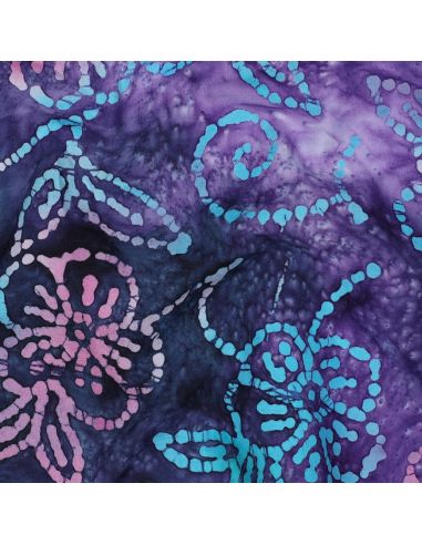 Tessuto cotone batik Comino - Viola