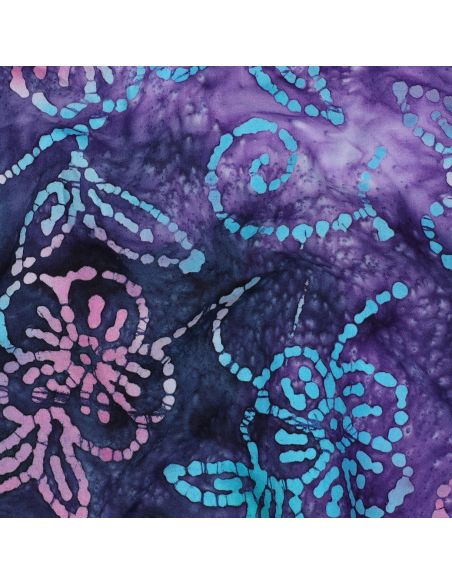 Tessuto cotone batik Comino - Viola