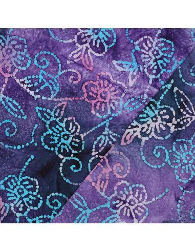 Tessuto cotone batik Comino - Viola