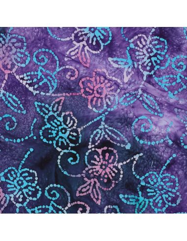 Tessuto cotone batik Comino - Viola