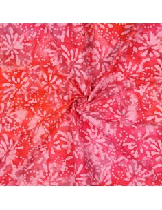 Tessuto cotone batik Orélia - Corallo
