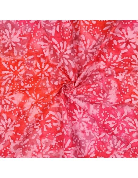 Tessuto cotone batik Orélia - Corallo