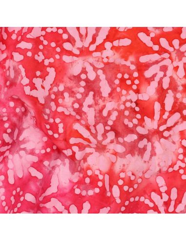 Tessuto cotone batik Orélia - Corallo