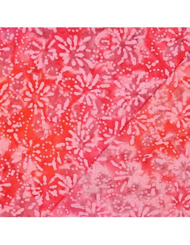 Tessuto cotone batik Orélia - Corallo