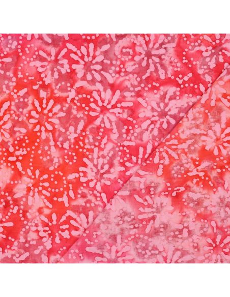 Tessuto cotone batik Orélia - Corallo